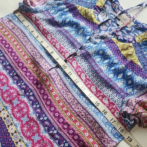 Live And Let Live Colorful Boho Top - Picture 11 of 14